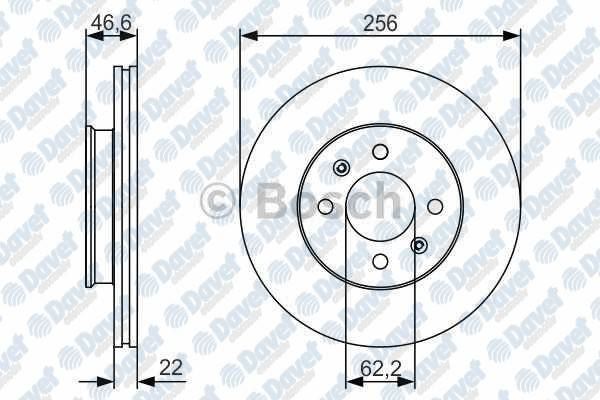 BOSCH 0986479R77 Fren Diski On Havali 256mm Hyundai Accent Era Kia Rio Ii 1.5crdi 1.6 2005->